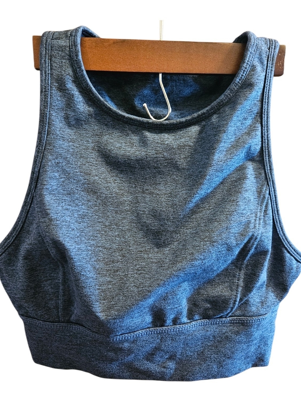 JoyLab Heathered Charcoal High-Neck Sports Bra